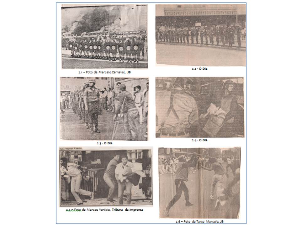 Fotos 5 e 6 - As fotografias que compõem a série tipo 2 foram todas
publicadas nos jornais de 01/07/1987.