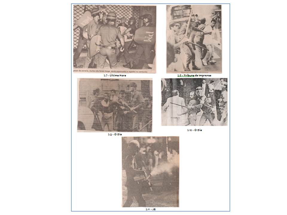 Fotos 5 e 6 - As fotografias que compõem a série tipo 2 foram todas
publicadas nos jornais de 01/07/1987.