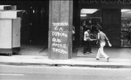 Fotografia 01 Pichação no centro do Rio de
Janeiro/RJ, 1979.