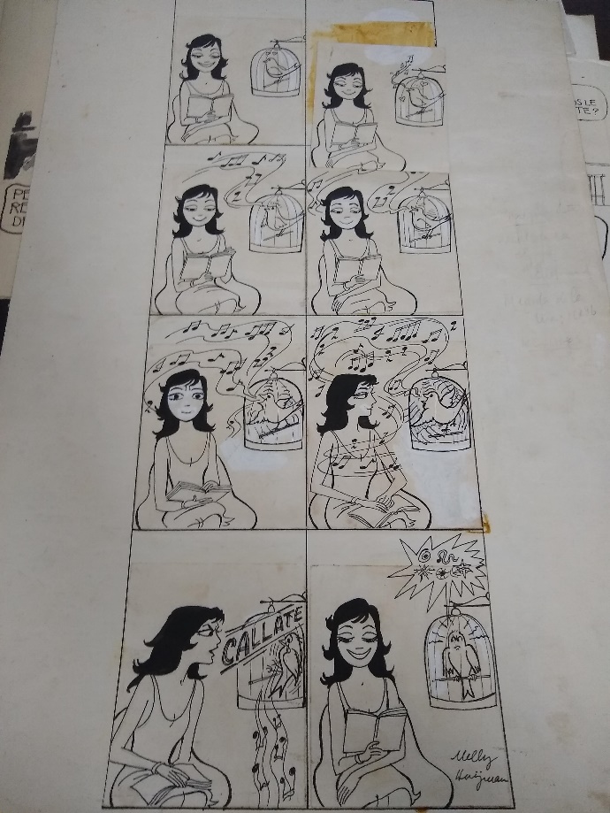 Boceto firmado por Nelly Hoijman