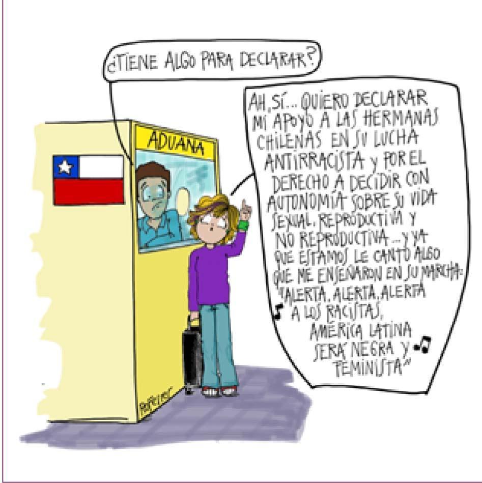 Ro Ferrer en su web (2018) tras la visita al pa�s trasandino de la Campa�a por el Aborto Legal.