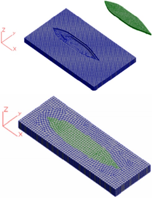 (a) El mar y el barco se generan separados. (b) Unidos los dos grupos se procesa el sistema.