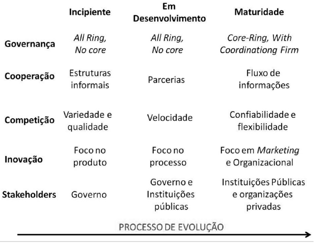 Processo de evolu&ccedil;&atilde;o dos APL de Alimentos e Agroempresas Familiar.