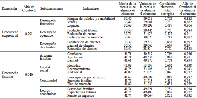DIMENSIONES CONSIDERADAS PARA EVALUAR EL DESEMPEÑO
DE LA EMPRESA FAMILIAR