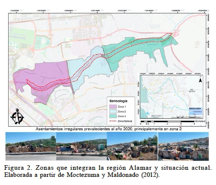 Zonas que integran la regi�n Alamar y situaci�n actual. Elaborada a partir de Moctezuma y Maldonado (2012)