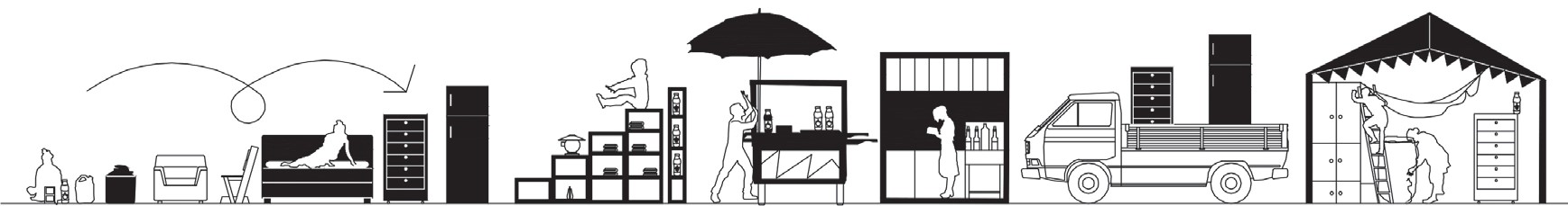 Esquema de
conjuntos inclusivos de objetos a diferentes escalas. Trabajo de taller de
Raquel Villaquirán en la Universidad Católica de Santiago de Guayaquil, 2016