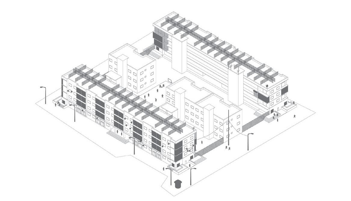 Transformaciones a escala arquitectónica del Centro de vivienda.