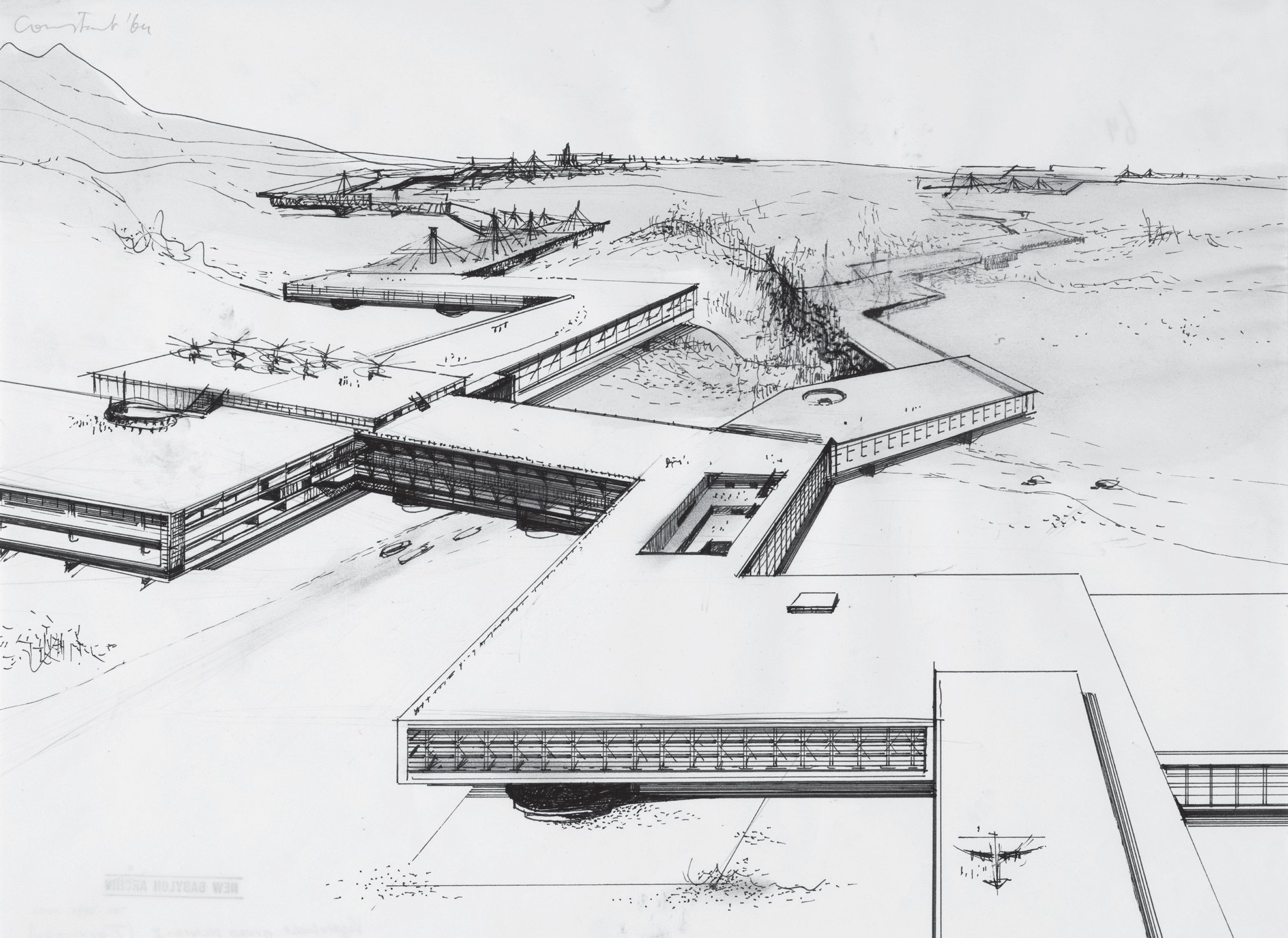 Vogelvlucht groep sectoren 1. 1964 (Vista aérea del grupo de sectores).