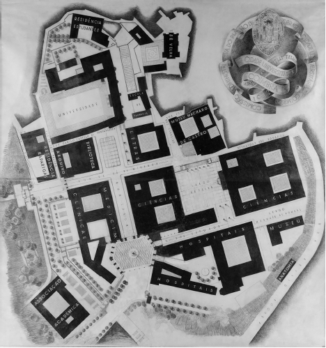 Cottinelli Telmo, Plano da Cidade
Universitária de Coimbra (2ª versão preliminar), 1942. Foto de Horácio Novais,
s/d. Fonte: Coleção Estúdio Horácio Novais. Biblioteca de Arte da Fundação
Calouste Gulbenkian, CFT164.16036
