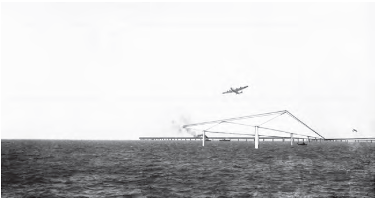 Amancio Williams, aeropuerto para la ciudad de Buenos Aires. Fuente: Archivo Amancio Williams.