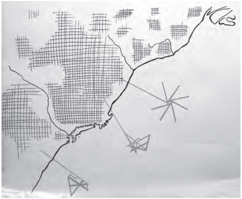  Amancio Williams, aeropuerto para la ciudad de Buenos Aires (posibles localizaciones). Fuente: Archivo Amancio Williams