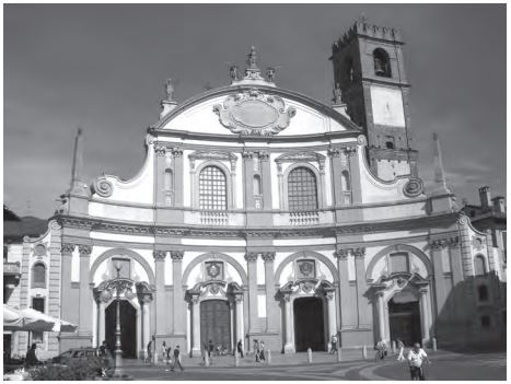 Fachada del Duomo de Vigevano, Juan Caramuel de Lobkowitz, c. 1680.