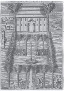 Palacio del cacique de La Espaola, segn Caramuel, en Architectura civil recta y obliqua, volumen III, parte III, lmina XIII.