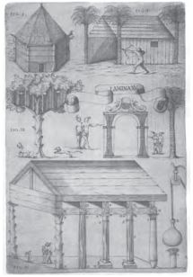 Evolucin de la arquitectura de la madera a la piedra, segn Caramuel, en Architectura civil recta y obliqua, volumen III, parte III, lmina XV.