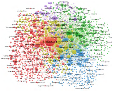 Bibliometric Network VOSviewer® Chitosan Chemistry.
