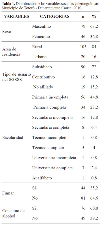 Distribuci&oacute;n de las variables sociales y demogr&aacute;ficas, Municipio de Totor&oacute; - Departamento Cauca, 2010.