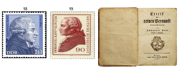 Filatelia dedicada a Kant.