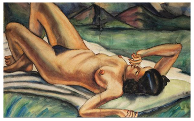 Mountains, a 1940 painting by Debora Arango