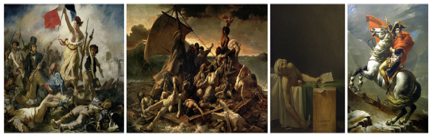 French paintings of the romantic and neoclassicist style