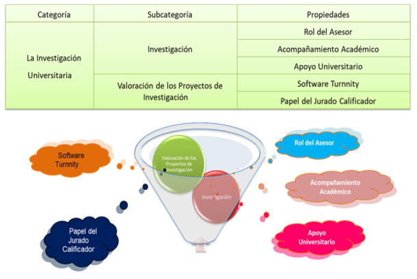 Categor�as y subcategor�as emergentes del estudio.