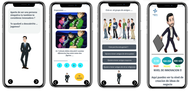 Escenas del Prototipo “SoyInnovador”.