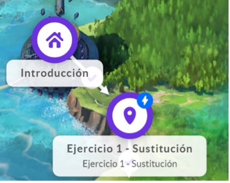 Punto de acceso a la primera misin del escenario de sustitucin del juego