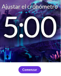 Cronmetro de la plataforma Classcraft