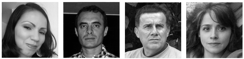 Examples of recovered images storing 30% of FP of package, for a number of images in package N=729.