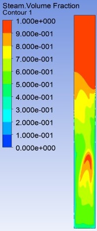 Steam volume of fraction with disperse interface