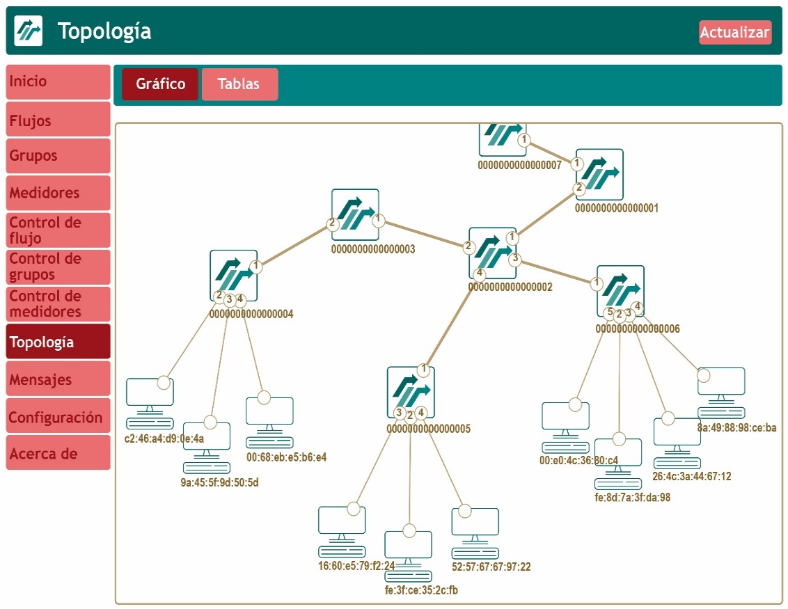  Flow Manager asignando los elementos de red 