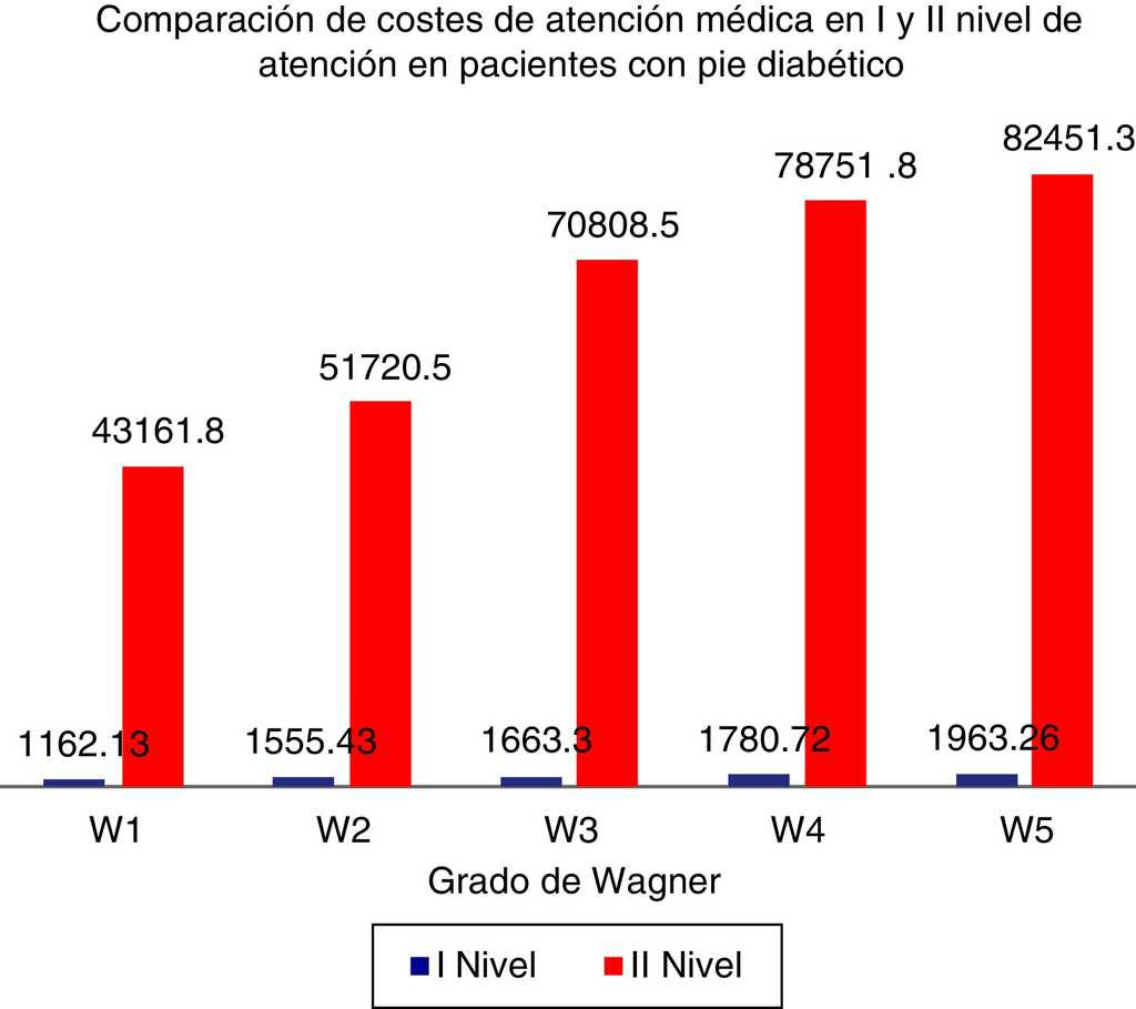 Comparaci&oacute;n de costes de atenci&oacute;n m&eacute;dica en los I y II niveles de atenci&oacute;n.