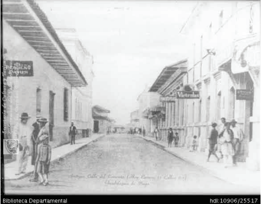Antigua calle
del Comercio, Buga, 1900