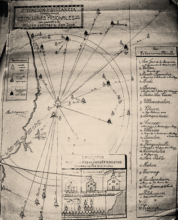 Diagrama de Iglesias y Capillas Misionales