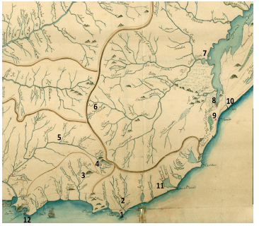 Pueblos de la frontera este del virreinato de Buenos Aires que conformaron en 1816 el departamento de Maldonado19