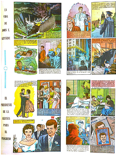 Tira de prensa sobre John F. Kennedy del 11 de marzo de 196222