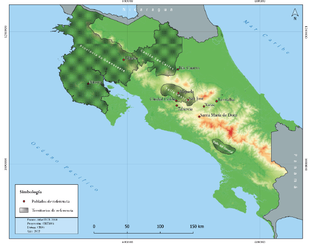 Mapa de poblados y territorios donde se cultivó el Melinis multiflora