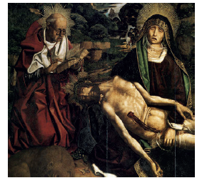 "Piedad del can&oacute;nigo Despl&aacute;" (1490), de Bartolom&eacute; Bermejo