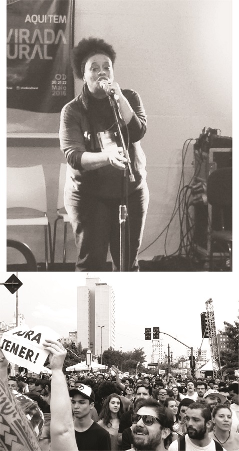 Virada Cultural em S&atilde;o Paulo, 2016: protestos durante apresenta&ccedil;&atilde;o do Sarau da Cooperifa e tamb&eacute;m por parte do p&uacute;blico