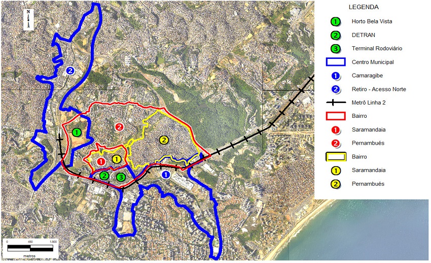 – Localização do Horto Bela Vista e entorno