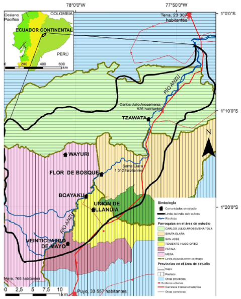 Localizaci&oacute;n del &aacute;rea de estudio