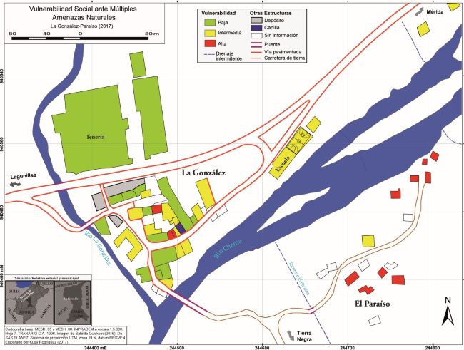 Mapa de vulnerabilidad social La Gonzlez-Paraso ante mltiples amenazas naturales