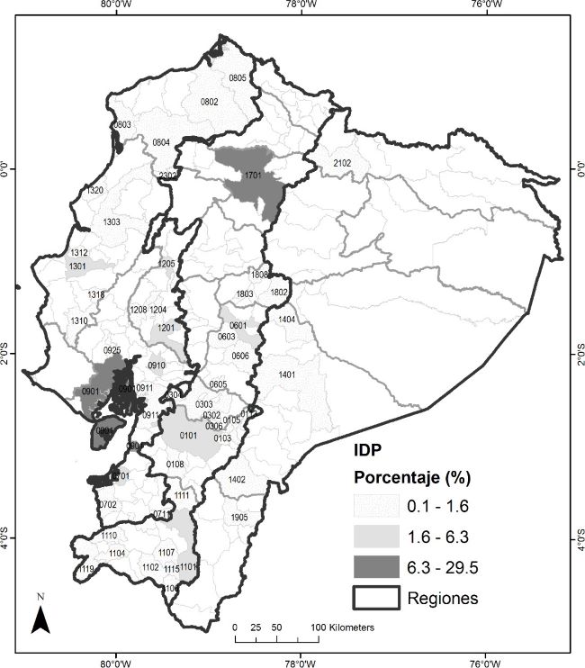 Indicador de Distribucin Espacial de Poblacin (IDP [%])
