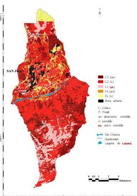 Sensibilidad a la desertificacin de acuerdo con el IAASD en la parroquia San Juan