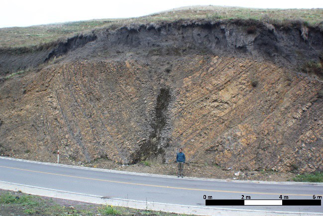 Pliegues en cantera de San Juan, Formaci�n Apagua (Paleoceno-Eoceno).