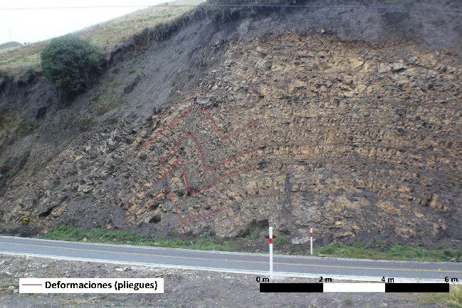 Pliegues en cantera de San Juan, Formaci�n Apagua (Paleoceno-Eoceno).