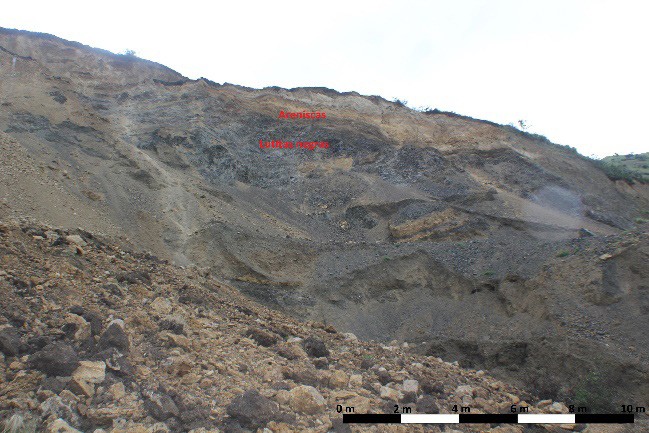 Cantera de �ridos, sector Cachisagua, en Formaci�n Apagua (Paleoceno-Eoceno).