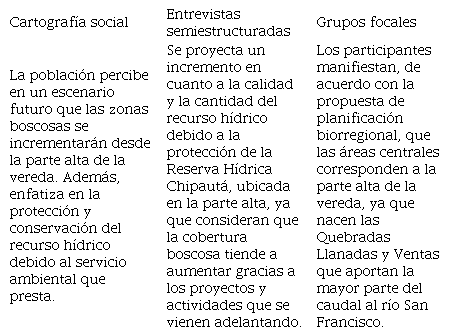  Triangulaci&oacute;n expectativas y necesidades de la
poblaci&oacute;n local