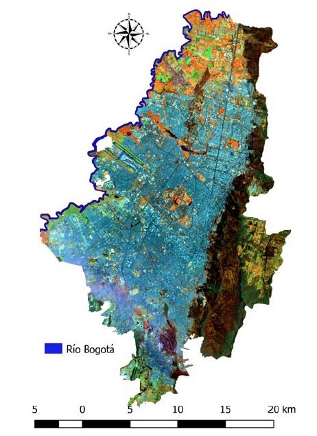 Imagen correspondiente al &aacute;rea urbana de Bogot&aacute; en 2018