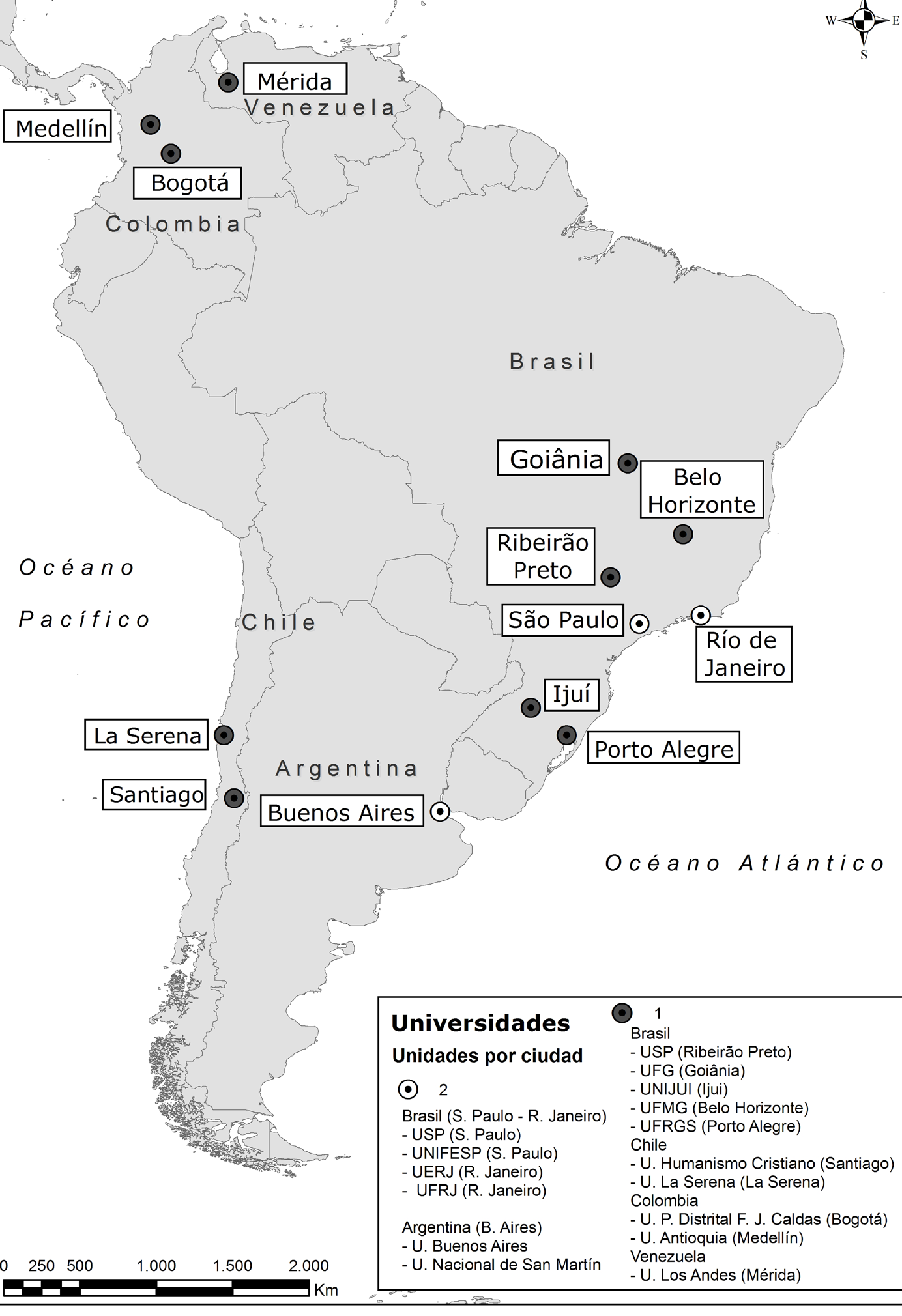 Sedes latinoamericanas de la Redladgeo