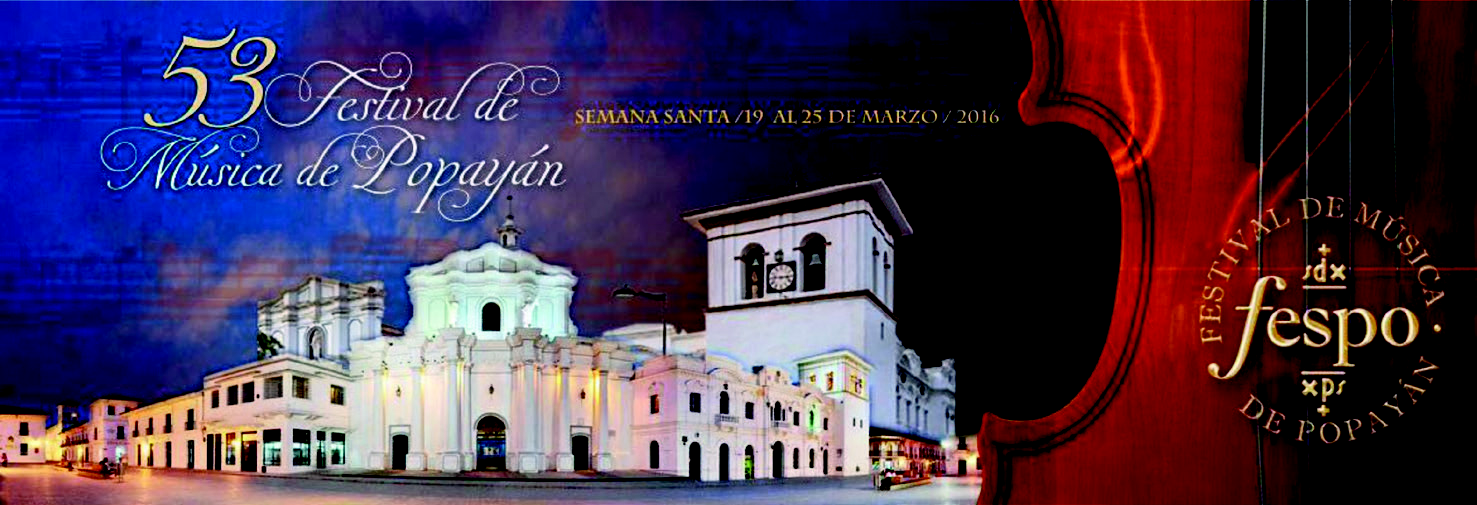 Póster Festival de Música Religiosa de Popayán.

